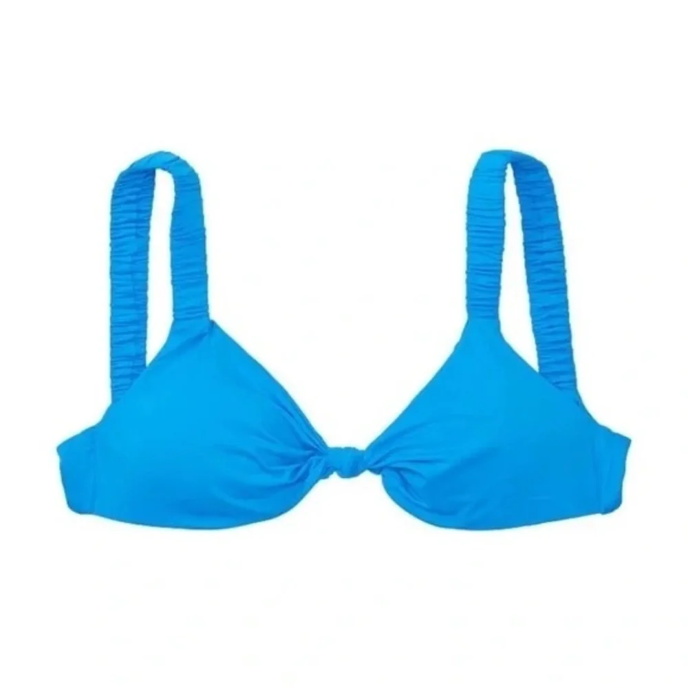 New Vitamin A Zuri Bralette in Cerulean Blue Bikini Top 31477